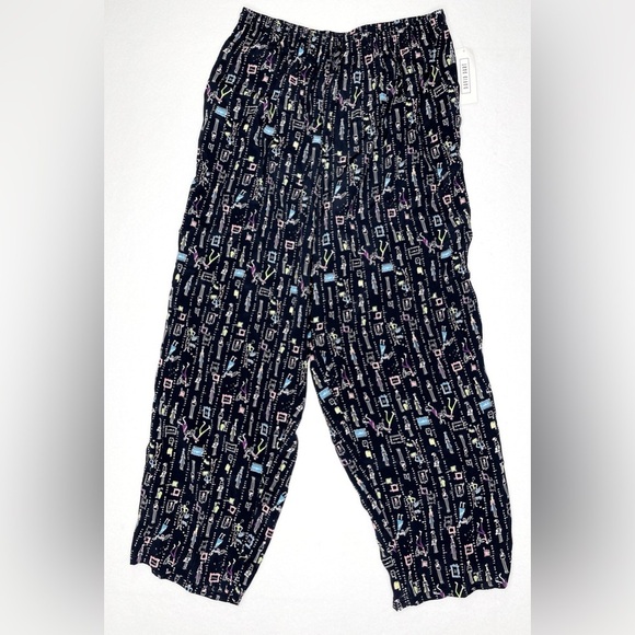 Vintage David Dart Woman Antiquing Print Pants Black Size‎ 2X - Picture 1 of 7